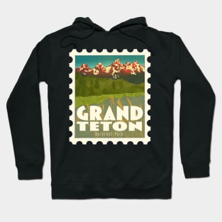 Grand Teton National Park Stamp Hoodie